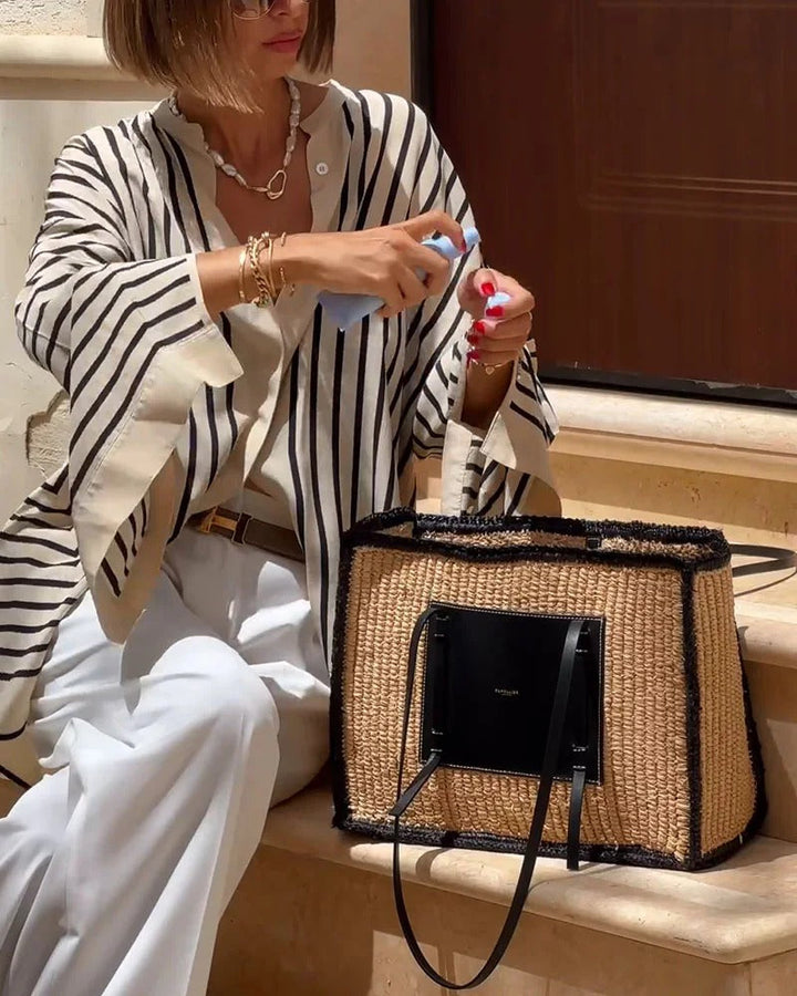 Skjorte med Stribet Elegant Stil