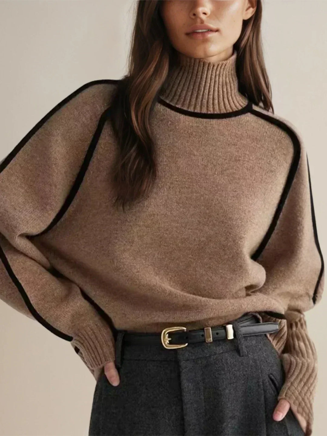 Donna | Elegant Rullekrave Sweater