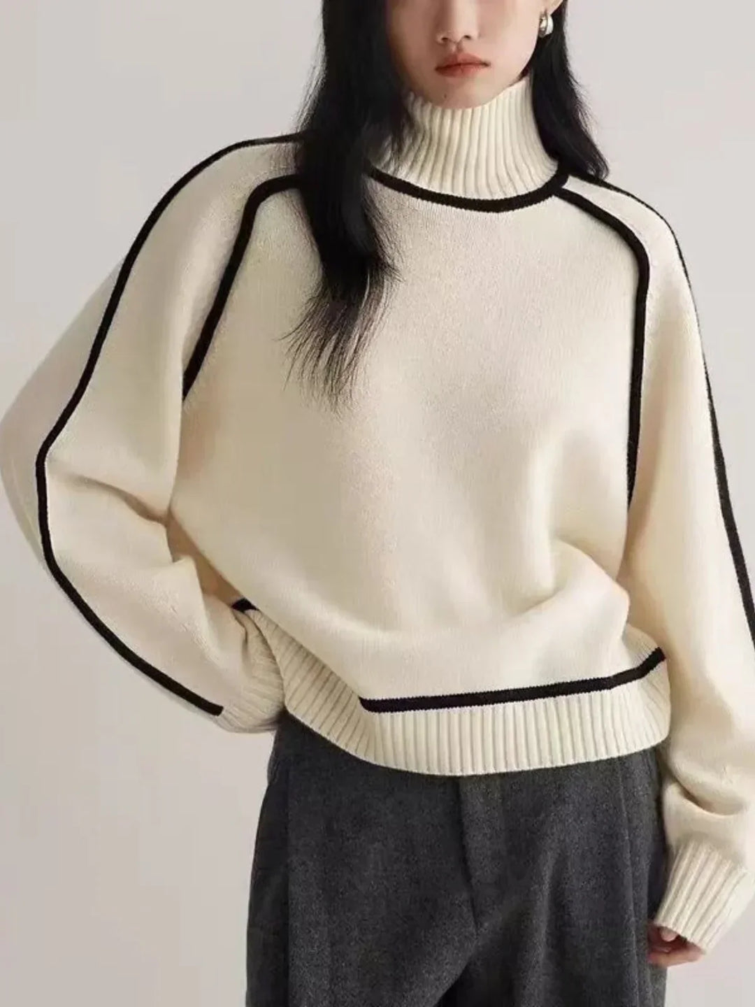Donna | Elegant Rullekrave Sweater